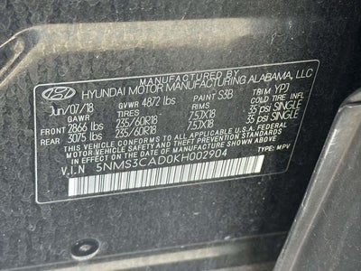 2019 Hyundai Santa Fe SEL Plus