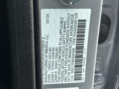 2025 Honda Accord SE