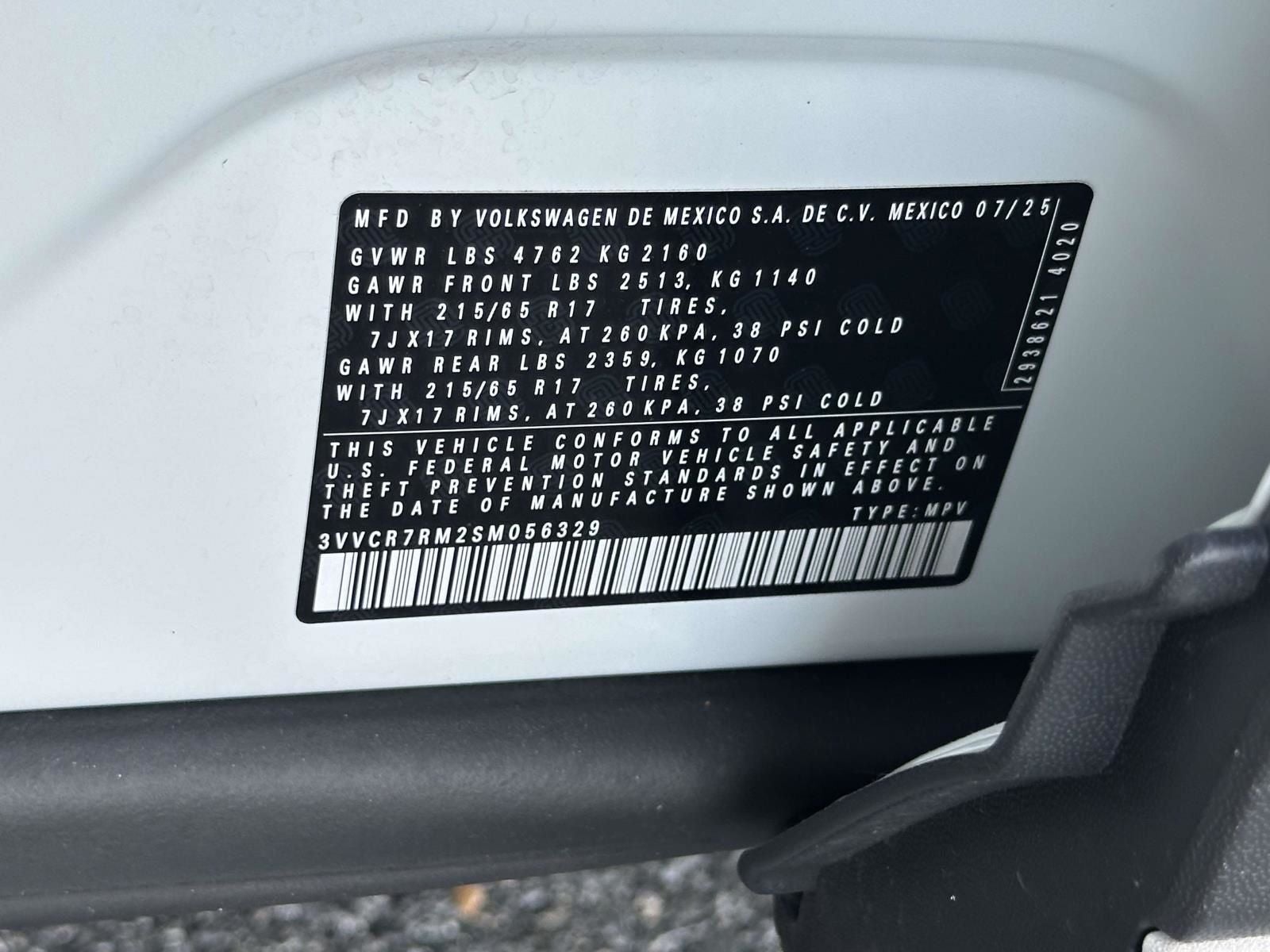2025 Volkswagen Tiguan 2.0T S