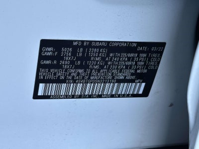 2022 Subaru Outback Touring XT