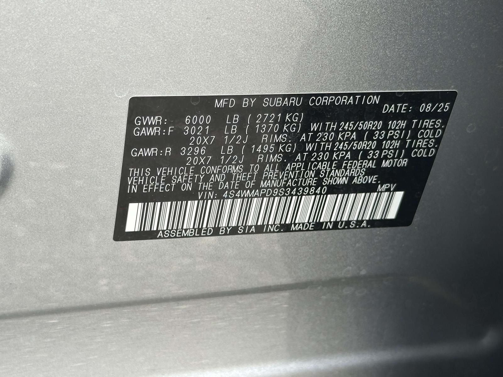 2025 Subaru Ascent Limited