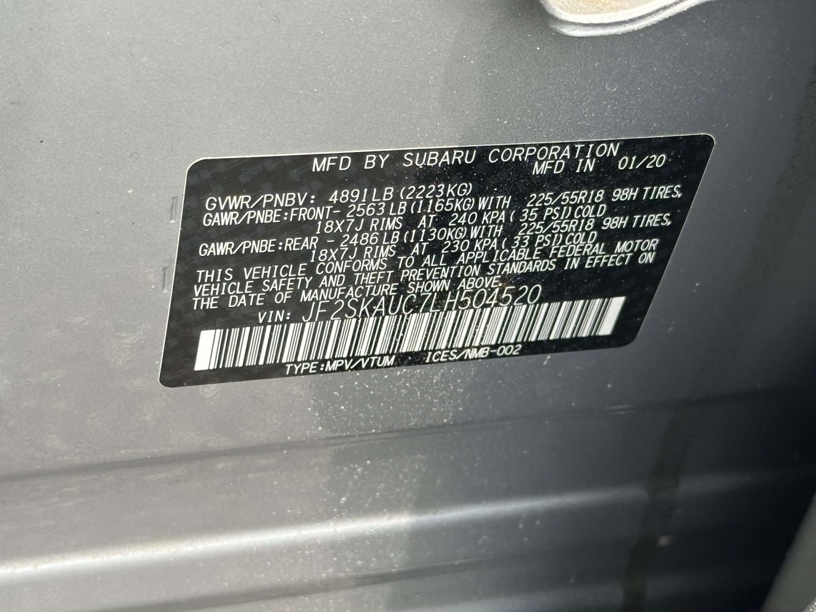 2020 Subaru Forester Limited