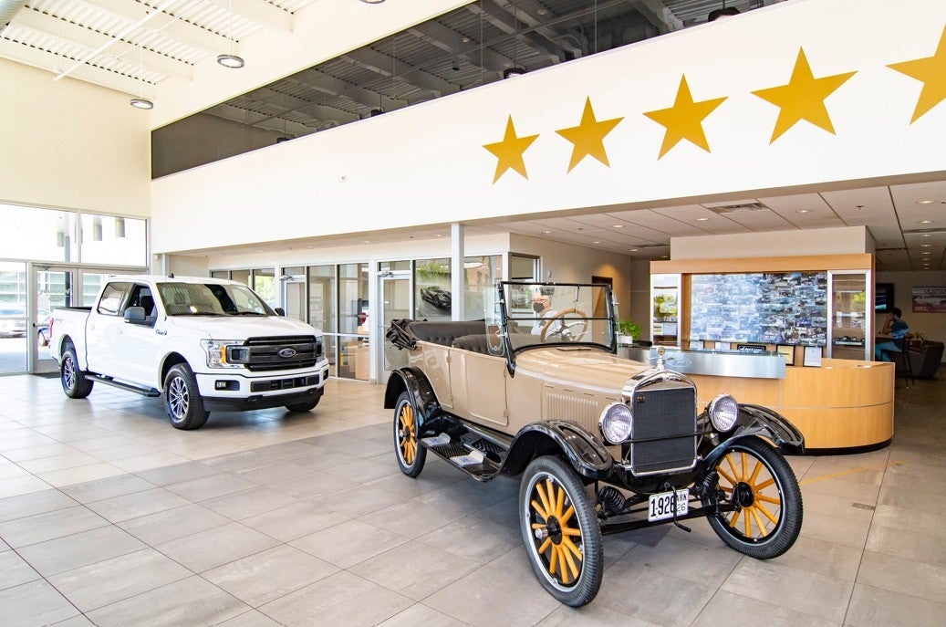 winner Ford showroom
